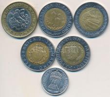 San Marino 1973-1997. 5L-1000L 6klf fémpénz T:2
San Marino 1973-1997. 5 Lire - 1000 Lire 6diff coins...