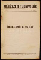 Méhészeti tudnivalók, 1939, 1. szám, Rendeletek a mézről. Debrecen, Nektár Méhészeti Egyesület. Méhészeti tárgyú földművelésügyi miniszteri rendeletek gyűjteménye.