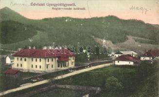 Gyergyótölgyes, Magyar-román határszél; Hirsch Hermann kiadása / Hungarian-Romanian border