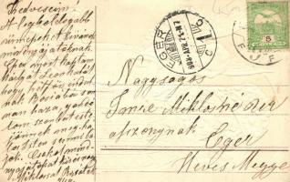 Easter, floral bell; Emb. litho (EK)