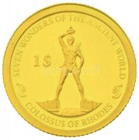 Salamon-szigetek 2013. 1$ Au "Az ókori világ hét csodája / Rodoszi Kolosszus" tanúsítvánny...