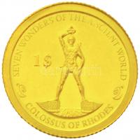 Salamon-szigetek 2013. 1$ Au "Az ókori világ hét csodája / Rodoszi Kolosszus" tanúsítvánny...