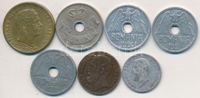 Románia 1880B 2b Cu "I. Károly" + 1906. 10b + 1910. 50b Ag "I. Károly" + 1921. 5...