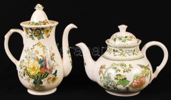 Mason's és Davenport teás kiöntők, hibátlanok, jelzettek, m:19 és 22 cm