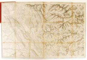 1903 Különféle indiai kerületek és államok térképe. London, John Walker, Kihajtható térképszelvény, kopott bőrkötésben, 101,5×67,5 cm / Atlas sheet map of various districts and states of India, in worn-out leather binding.