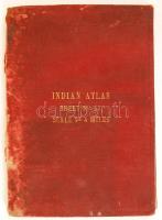 1903 Különféle indiai kerületek és államok térképe. London, John Walker, Kihajtható térképszelvény, ...