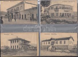 12 db RÉGI használatlan külföldi városképes lap; egyiptomi, török, libanoni / 12 old unused foreign ...