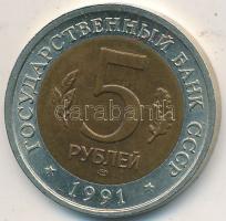 Szovjetunió 1991. 5R "Vadvilág" T:2 Soviet Union 1991. 5 Rubles "Wildlife" C:XF Krause Y#281