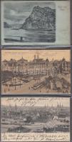 3 db RÉGI német városképes lap; Lorelei, München, Würzburg / 3 old German town-view postcards; Lorelei, München, Würzburg