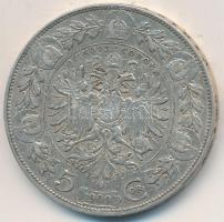 Ausztria 1909. 5K Ag T:3 Austria 1909. 5 Corona Ag C:F