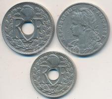 Franciaország 1938. 10c + 1903. 25c + 1932. 25 c T:2,2-
France 1938. 10 Centimes + 1903. 25 Centimes...