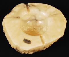 Jelzett alabástrom hamutartó és váza, jó állapotban, 19×18 cm, m:25 cm