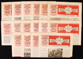 1970 Waffenbrüdershcaft 1955-1970. A "Fegyverbarátság" hadgyakorlat központi lapja a Német Demokratikus Köztársaságban 1970 októberében. Magyar, német, orosz nyelven, egyiken személyes ajánlással.