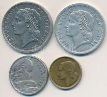 Franciaország 1935. 5Fr + 1946. 5Fr + 1951. 10Fr + 1955. 100Fr T:2,2-
France 1935. 5 Francs + 1946. ...