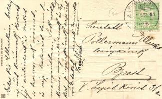 New Year, chimney sweeper Emb. litho