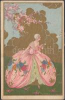 Italian art postcard, Baroque lady; Degami 2160 s: T. Corbella (Rb)