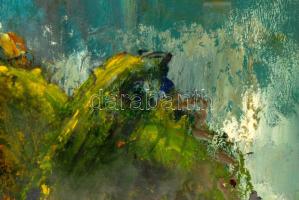 Bakányi Gyula (1955-): Dunakanyar. Olaj, farost, jelzett, üvegezett keretben, 60×80 cm