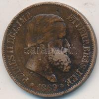 Brazília 1869. 20R Br "II. Péter" T:2-
Brazil 1869. 20 Reis Br "Pedro II" C:VF
K...