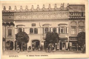Eperjes, II. Rákóczi Ferenc udvarháza, Goldwender Henrik üzlete / house of Rákóczi, shop (EK)