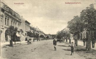Székelyudvarhely, Kossuth utca, kiadja Dragomán / street (EK)