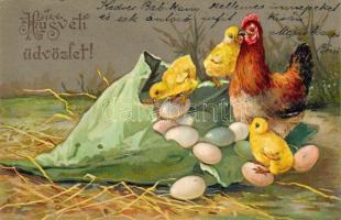 Vögel C Präge Litho