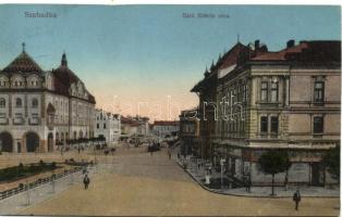 Szabadka, Báró Eötvös utca, Lowy és Taussig Lajos üzlete / street, shop (EK)