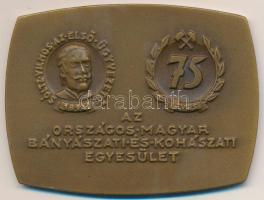 1967. "75 éves az Országos Magyar Bányászati és Kohászati egyesület" Br plakett dísztokban (55x75mm) T:1