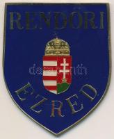 DN "Rendőri ezred" zománcozott fém emlékérem eredeti tokban (80x65mm) T:1-
