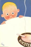Nikotex advertisement, child with cigarette s: Berger (EK)