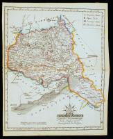 cca 1800 Veszprém vármegye (Comitatus Veszpremiensis) térképe, 26x33 cm