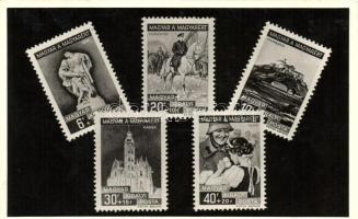 1938-1939 'Magyar a magyarért' Alkalmi bélyegsorozat, Horthy / Hungarian commemorative stamps (ragasztónyom / gluemark)