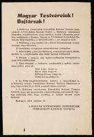 1956 A Magyar Néphadsereg vezetésének Forradalmi Katonai Tanácsa október 30-i röplapja a forradalom által elért eredmények megvédése érdekében tett követelésekkel.