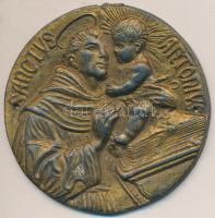 DN "Szent Antal" aranyozott fém emlékérem (60mm) T:2- ly. ND "St. Anthony" gilt metal medallion (60mm) C:VF holes