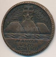 ~1920-1930. "Magyar Úszó Szövetség 1907" Br emlékérem (41mm) T:2-