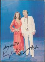 Vámosi János és Záray Márta közös képe, rajta aláírásukkal