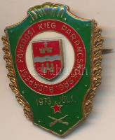 1973. "Budapest Fővárosi Kiegészítő Parancsnokság" zománcozott Br jelvény (40x32mm) T:2