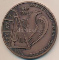 Olaszország 1999. "Julia 1949-1999 - Alapítás évfordulója / Udine 1999. október 23-24." Br emlékérem (80mm) T:2 Italy 1999. "Julia 1949-1999 - Anniversary of the Establishment / Udine October 23-24, 1999" Br commemorative medallion (80mm) C:XF