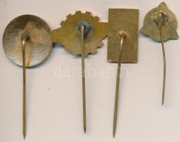 4db zománcozott kitűző "Prága múltja és jövője", "MEE", "Filmfesztivál Buda...