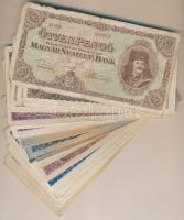 72db-os vegyes, magyar pengő bankjegy tétel T:vegyes