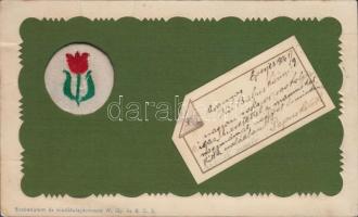 Floral silk greeting card