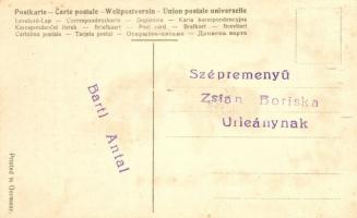 Romantic litho greeting card