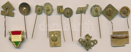 14db vegyes magyar szocialista sportjelvény, zománcozottak is T:vegyes