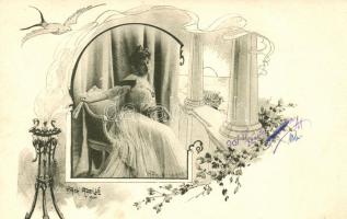 1900 Floral frame, lady s: Jack Abeille