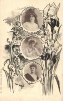 1900 Floral frame, ladies; Reutlinger photo s: Jack Abeille
