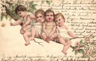 1899 Babies on a tree, litho (fl)