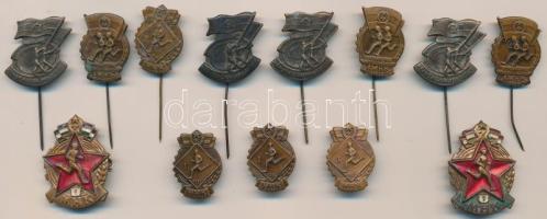 ~1950. 13db "MHK", "Népstadion" jelvény és kitűző T:vegyes