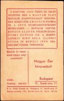 Magyar Élet Könyvek 1939. A Magyar Élet Irodalmi Kiadóvállalat kiadásában 1939 őszén és telén megjel...