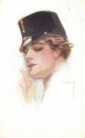 Lady officer; Italian art postcard PFB Nr. 3892/1 s: Usabal