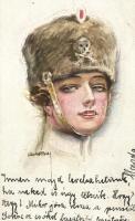 Lady officer; Italian art postcard PFB Nr. 3796/6 s: Usabal