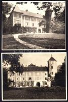 1941 2 db fotó a gr. Khuen-Héderváry család hédervári kastélyáról, hátulján feliratozva, 8×11 cm